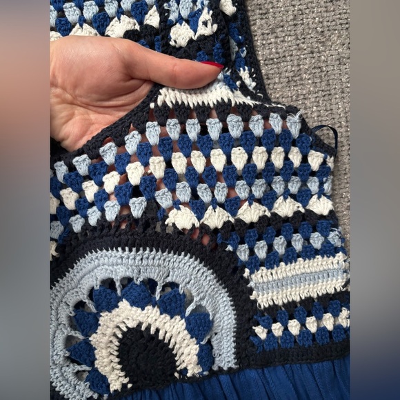 NEW Zara Contrast Crochet Knit Midi Dress – Size S (no tag ) - Picture 12 of 16